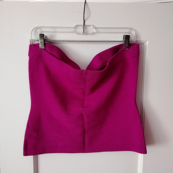 NWOT COS textured bandeau top. Purple. Size L. - Picture 5 of 10